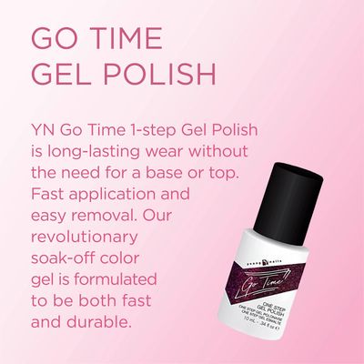 Young Nails Go Time Gel Polish, One Step Gel Nail Polish for Natural or Artificial Nails, Cure with LED or UV Light, Soak Off Gel Polish 0.34 fl oz.