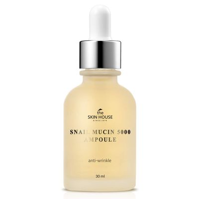 The Skin House Snail Mucin 5000 Ampoule 30ml (1.01 fl.oz) Light and watery drop texture serum, Nourishing, Moisturizing and Replenishing, Korean Skin Care, K-beauty