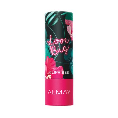 Almay Lip Vibes Lipstick with Vitamin E Oil &amp; Shea Butter, Matte Finish, Hypoallergenic, Love Big, 0.14 Oz