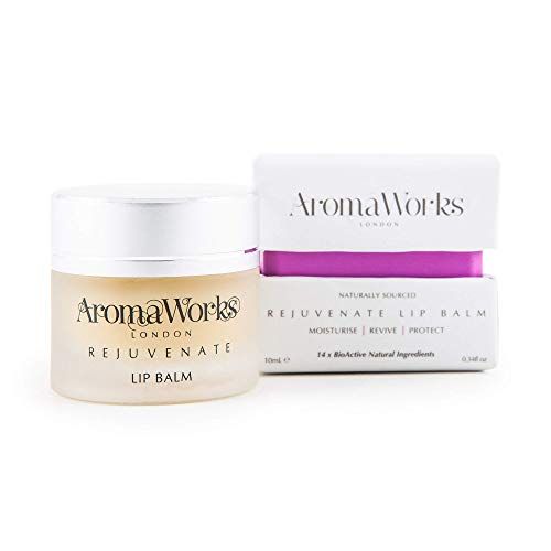 AromaWorks London Rejuvenate Lip Balm - Highly Moisturising Treatment For Lips - Protects Against All Weather Conditions - Contains Jojoba Wax, Shea Butter And Castor Oil - 0.34 Oz
