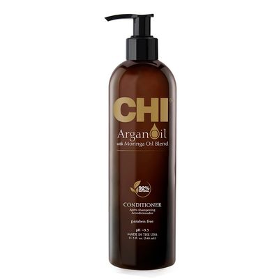 CHI Argan Oil Conditioner, Replenishes Hair Moisture, Enhances Strength &amp; Helps Protect Against Damage, Sulfate, Paraben, &amp; Cruelty-Free, 11.5 Oz