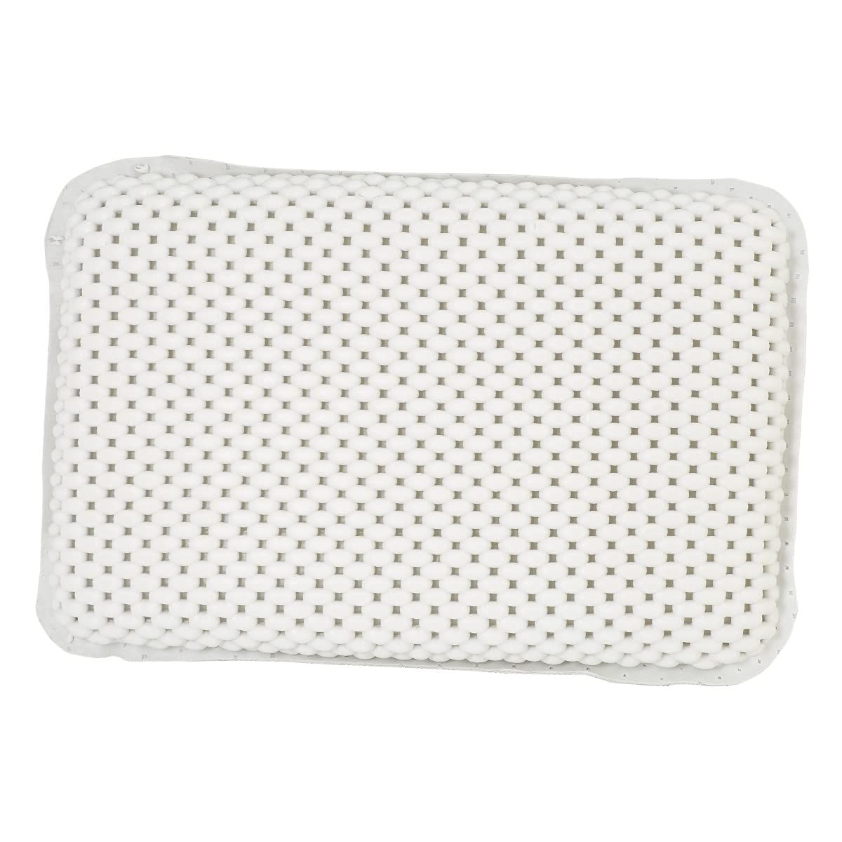 Bath Biss Spa Foam Bath Pillow | Suction Cup | Bathtub | Head and Neck Support | Relaxing Cushion | White