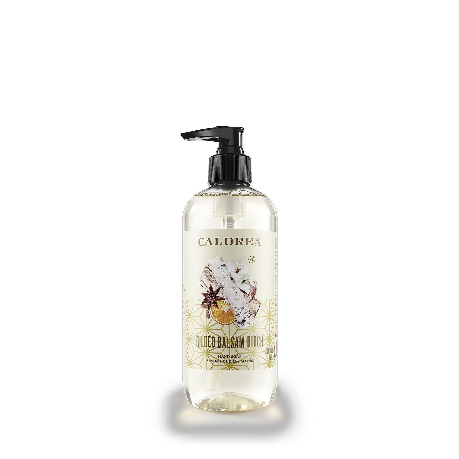 Caldrea Hand Wash Soap, Aloe Vera Gel, Olive Oil and Essential Oils to Cleanse and Condition, Gilded Balsam Birch, 10.8 Fl Oz (Packaging May Vary)