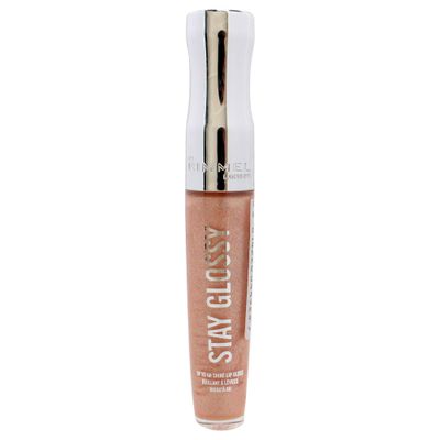 Rimmel Stay Glossy Lip Gloss - Non-Sticky and Lightweight Formula for Lip Color and Shine - 122 All Nighter, .18oz