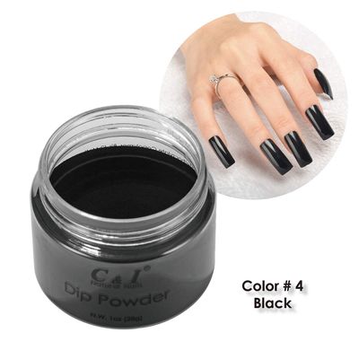 C &amp; I Dipping Powder Color No.004 Black Builder Color System