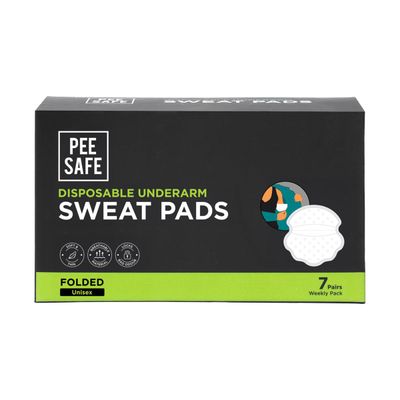PEESAFE Armpit Sweat Pads - Folded(14 Pads) | Underarm Sweat Pads for Women &amp; Men | Absorbs Sweat &amp; Unpleasant Odor | Armpit Pad | Sweat Pads for Under Arms