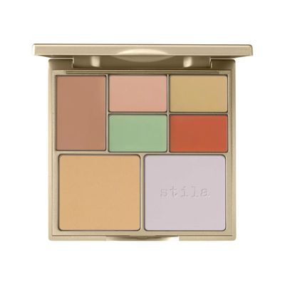 Stila Color Correcting Palette, Correct And Perfect All In One, Cream &amp; Powder Face Makeup for Dark Circles, Redness, 0.45 Oz.