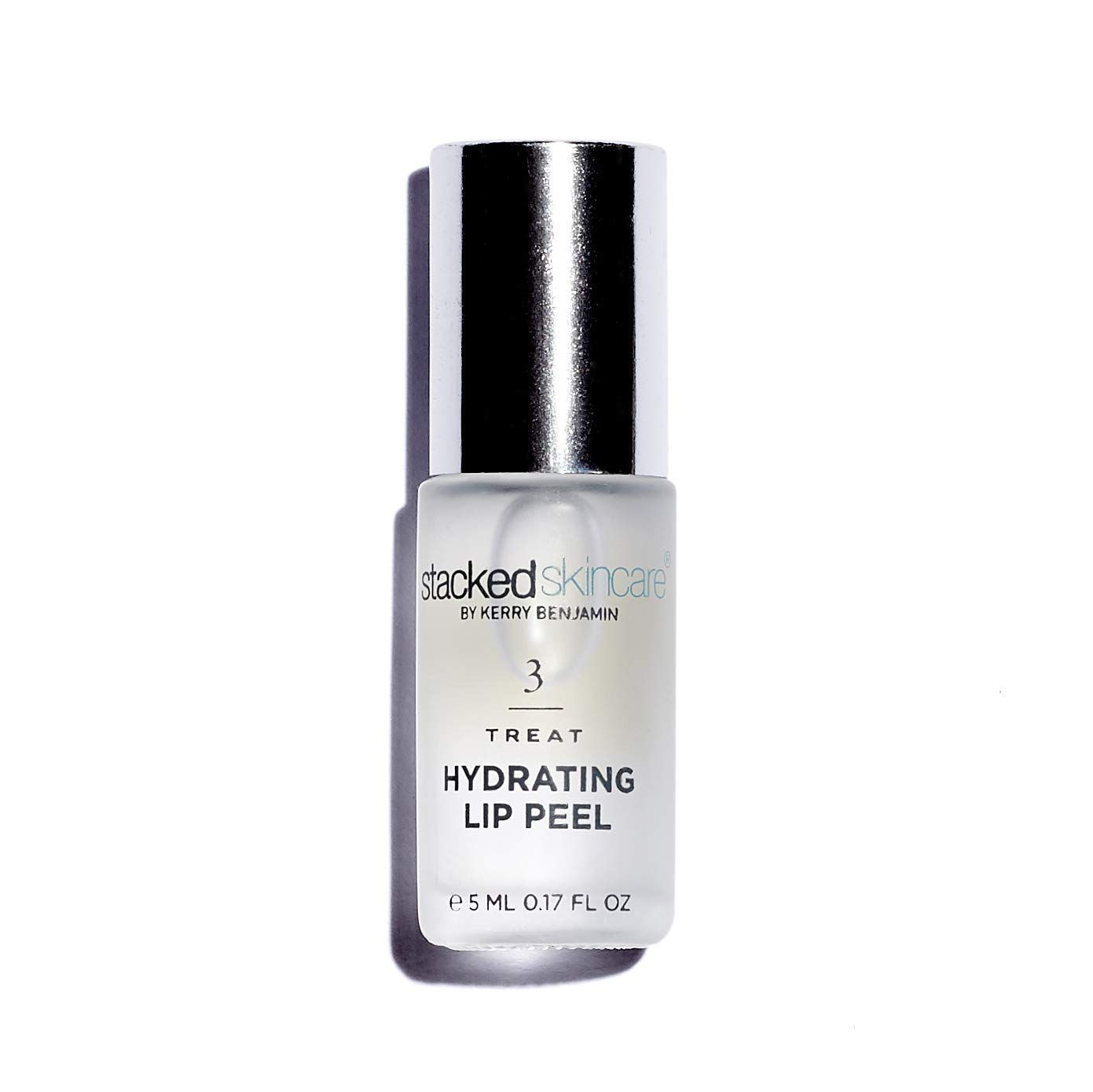 StackedSkincare Hydrating Lip Peel, Glycolic Acid Exfoliator for Chapped Lips, Soften and Smooth Dry Lips, Vegan, 0.17 Fl Oz