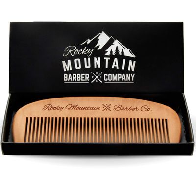 Hair Comb - Wood with Anti-Static &amp; No Snag Handmade Brush for Beard, Head Hair, Mustache with Design in Gift Box