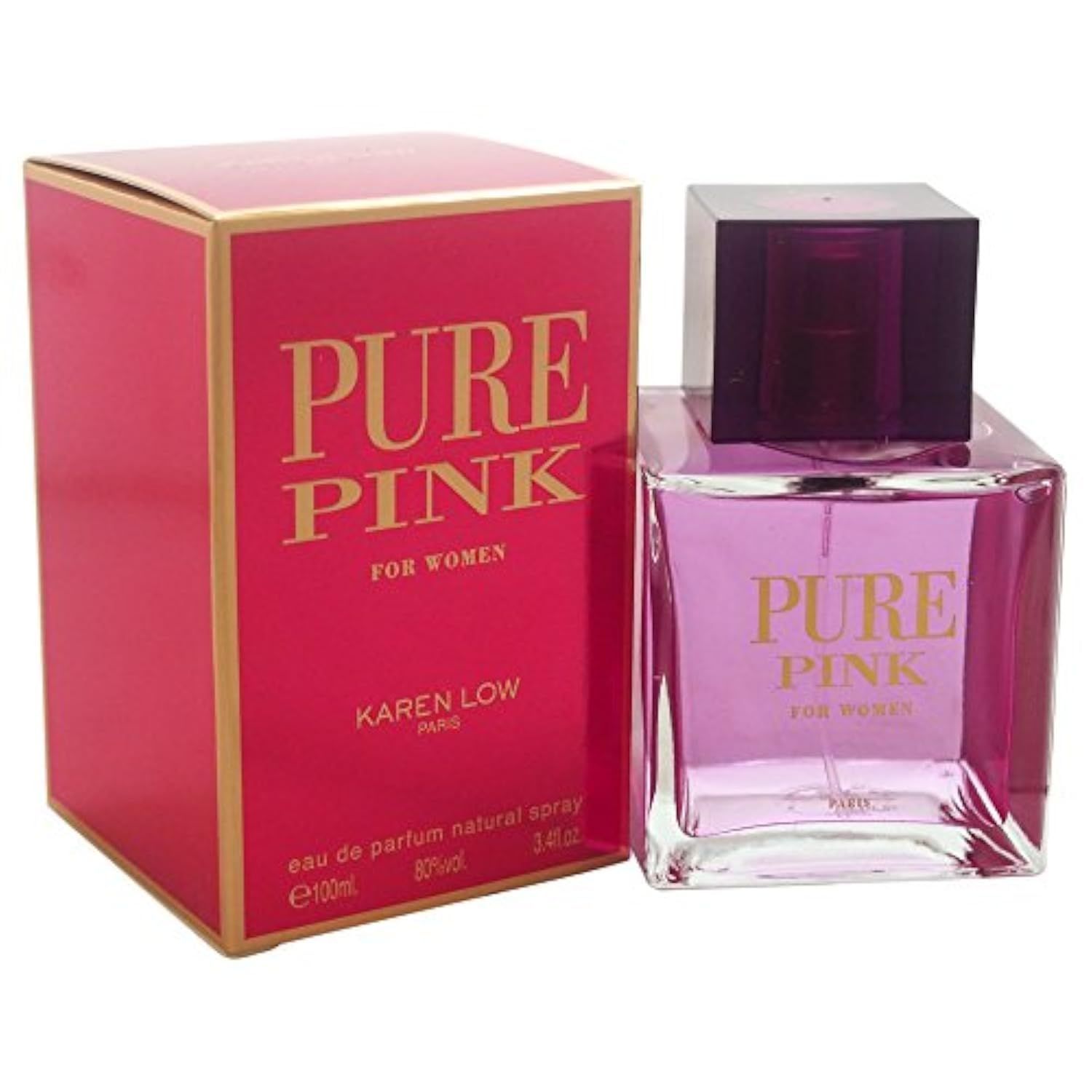 Karen Low Pure Pink Eau De Parfum Spray for Women, 3.4 Ounce