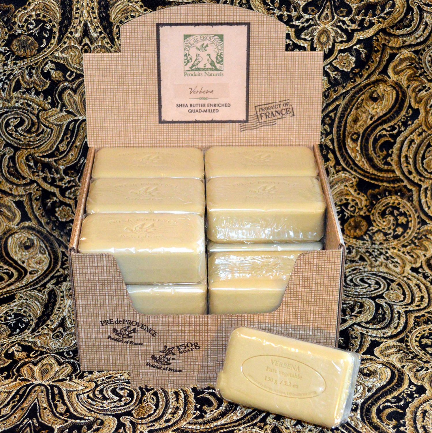 Pre de Provence Case of 18 Verbena Scent 150 gram shea butter large soap bars