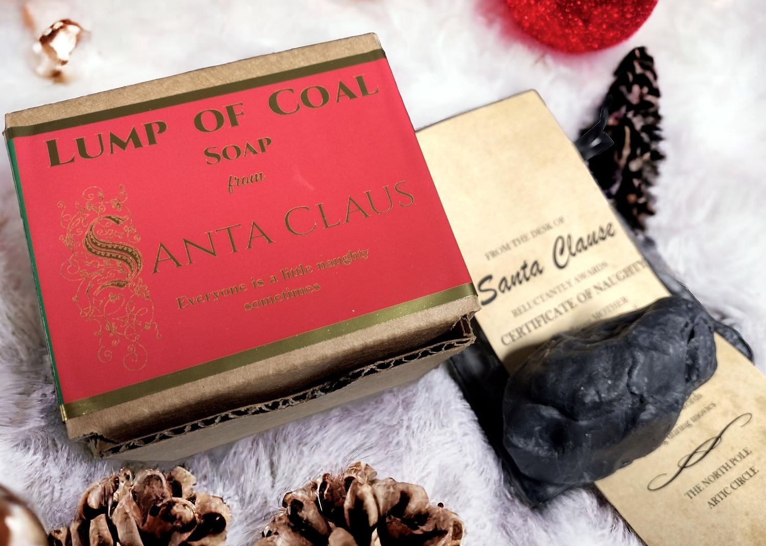 WFG WATERFALL GLEN SOAP COMPANY, LLC, charcoal Lump of Coal soap with cocoa butter, body soap, natural soap, vegan soap