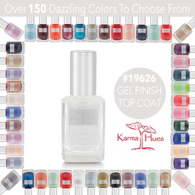 karma organic Gel Top Coat Nail Polish 0.43 FL oz, UV Shine Finish Quick Dry, No Wipe Nail Lacquer, Long Lasting No Chip Top Coat