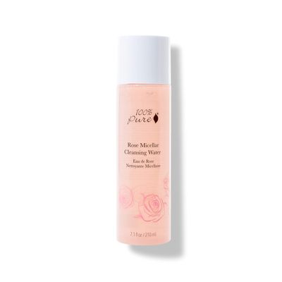 100% PURE Rose Micellar Cleansing Water, Hydrating Makeup Remover, Daily Skin Care for All Skin Types, Soothing Micellar Water, Natural Skin Care - 7.1 Fl Oz