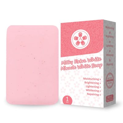 ARBUTEE | Milky Extra White Brightening Acne Soap-B3 Glutathione Alpha Arbutin- NO SLS, NO Paraben, Cruelty Free(1 Bar, MilkyWhite+Mesh)