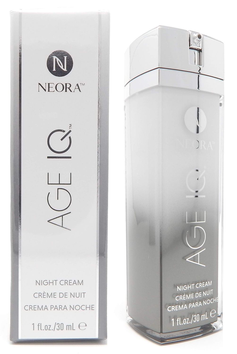 Neora Age IQ Night Cream - Unscented Hyaluronic Acid Moisturizer for All Skin Types &amp; Tones, 1 Fl Oz