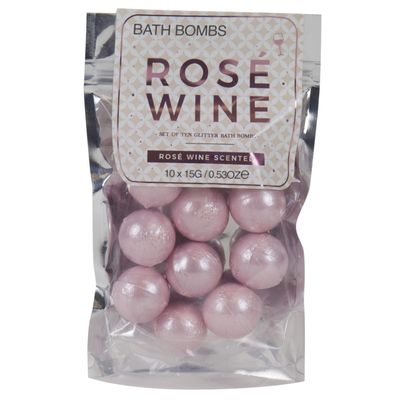 Gift Republic Ros Scented Bath Bombs Pink Sparkly Mini Bath Fizzies Pampering Gift for Women Mother&#39;s Day Birthday Teachers Gift Christmas Pack of 10