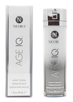 Neora Age IQ Night Cream - Unscented Hyaluronic Acid Moisturizer for All Skin Types &amp; Tones, 1 Fl Oz