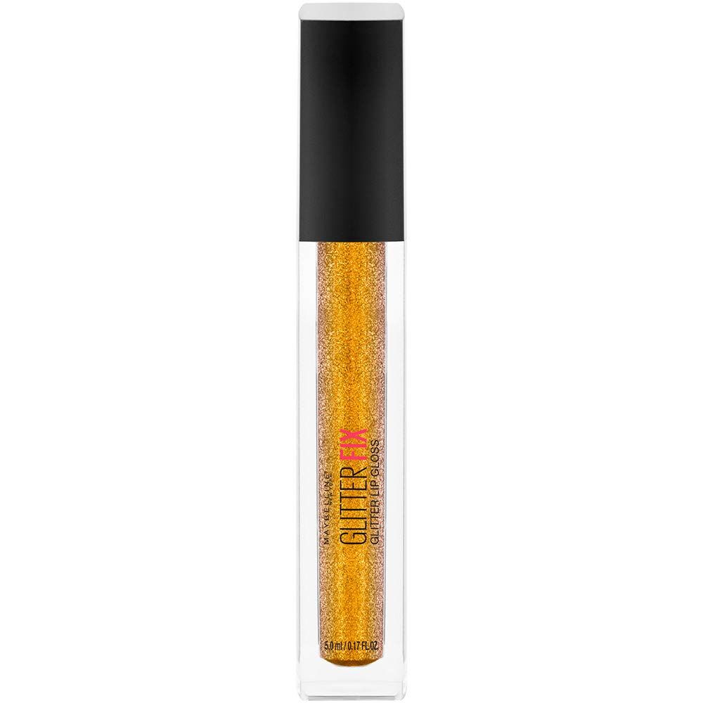Maybelline New York Lip Studio Glitter Fix Glitter Lip Gloss Makeup, Gold Boost, 0.17 fl. oz.