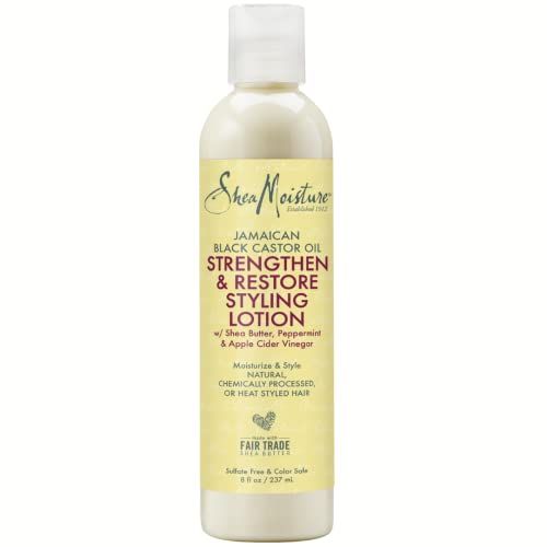 SheaMoisture Jamaican Black Castor Oil, Strengthen &amp; Restore Styling Lotion, Moisturize &amp; Style, 8 Oz