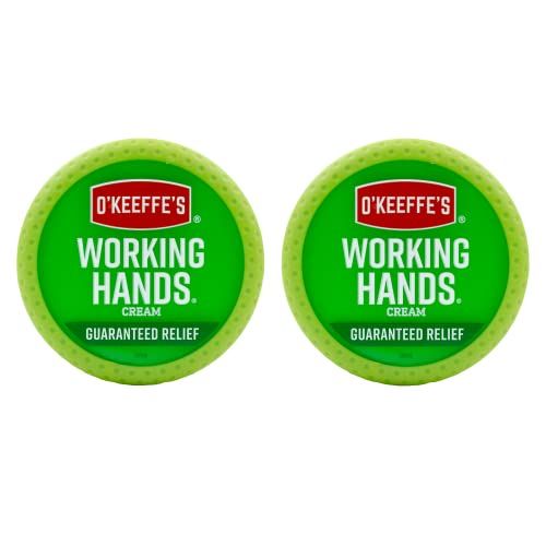 O&#39;Keeffe&#39;s Working Hands Hand Cream for Extremely Dry; Cracked Hands; 3.4 Ounce Jar; (Pack 2)