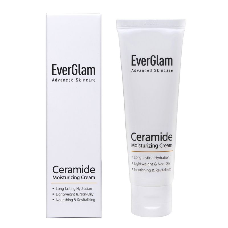 K Beauty Intensive Ceramide Face Moisturizer - Lightweight Non-Greasy &amp; Long-Lasting + Rejuvenating &amp; Anti-Wrinkle Formula | Korean Skincare By EverGlam