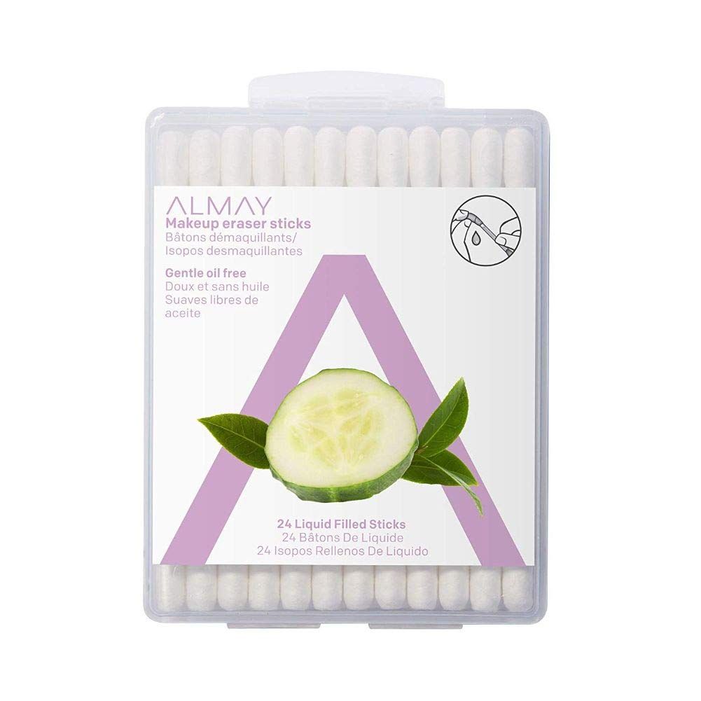 Almay Eye Makeup Remover Sticks with Aloe, Oil Free, Hypoallergenic-Fragrance Free, Dermatologist &amp; Ophthalmologist Tested, 24 Count (Pack of 1)