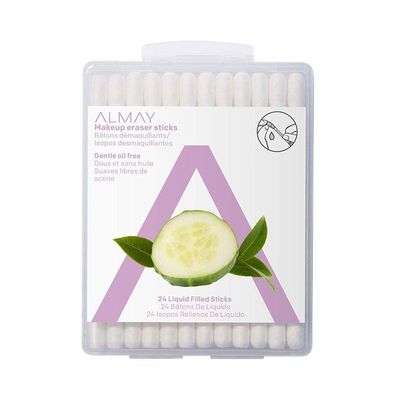 Almay Eye Makeup Remover Sticks with Aloe, Oil Free, Hypoallergenic-Fragrance Free, Dermatologist &amp; Ophthalmologist Tested, 24 Count (Pack of 1)