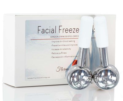 Floraison Unbreakable Stainless Steel Magic Cooling Beauty Facial Sticks for Face, Neck &amp; Body Cryo Sticks &amp; Cold Roller for face Puffiness &amp; Wrinkles, Wine-Chilling Wands