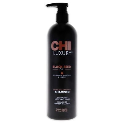 CHI Luxury Black Seed Oil Gentle Cleansing Shampoo, Adds Hair Volume &amp; Body, Strengthens &amp; Removes Impurities, Sulfate, Paraben, &amp; Cruelty-Free, 25 Oz