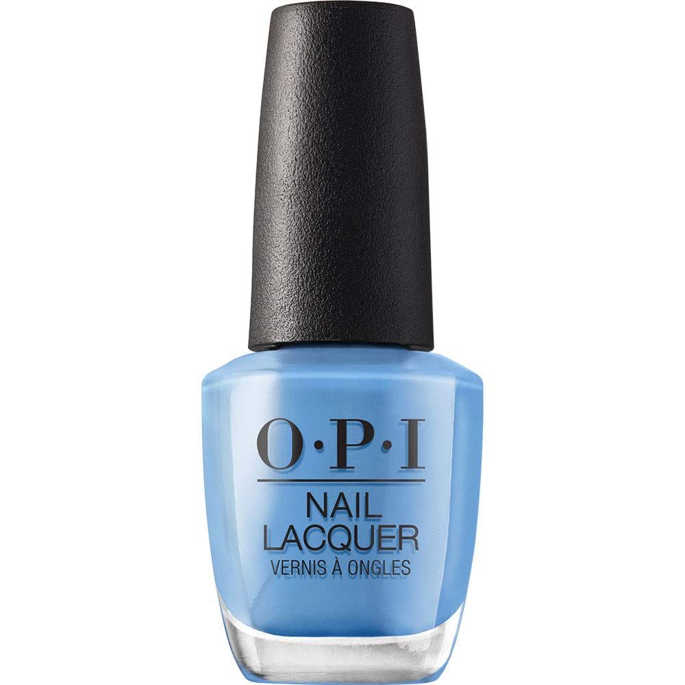 OPI Nail Lacquer Rich Girls &amp; Po-Boys | Opaque Bright Blue Crme Chip Resistant Nail Polish | Vegan, Fast Drying, Streak Free