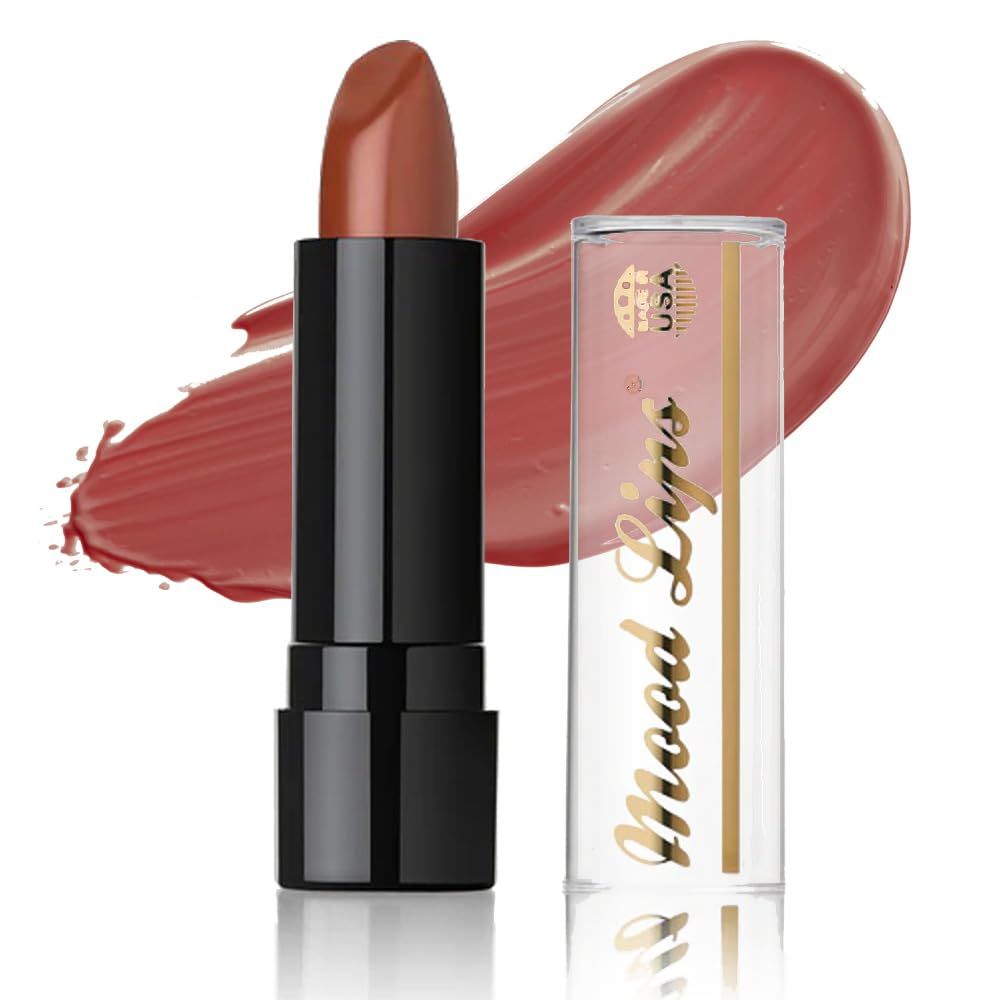 Mood Lips Color Changing Lipstick | Long Lasting 12 Hour Wear | Aloe Vera Moisturizing &amp; Hydrating | Made in USA | Brown