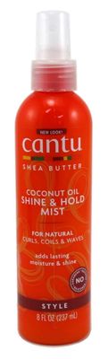 Cantu Natural Hair Coconut Oil Shine &amp; Hold Mist 8.4 Ounce Spry (248ml) (2 Pack)