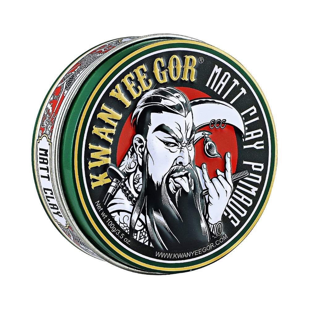 KWAN YEE GOR Strong Hold Matte Shine Hair Pomade 3.5oz for Men,Styling Finish Cream,Paste Wax for Firm Edge Control,Original Natural Fiber Gel,Clay Style for All Head,Water Based Texture Product