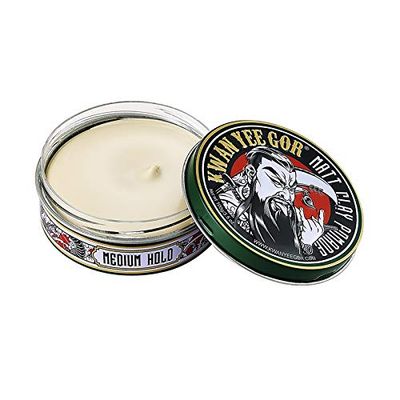 KWAN YEE GOR Strong Hold Matte Shine Hair Pomade 3.5oz for Men,Styling Finish Cream,Paste Wax for Firm Edge Control,Original Natural Fiber Gel,Clay Style for All Head,Water Based Texture Product