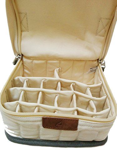 Essential Oil Bag Organizer/Carrying Case - Hold up to 30 Bottles of 15ml Oils! (Beige, M)