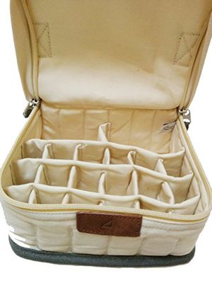 Essential Oil Bag Organizer/Carrying Case - Hold up to 30 Bottles of 15ml Oils! (Beige, M)