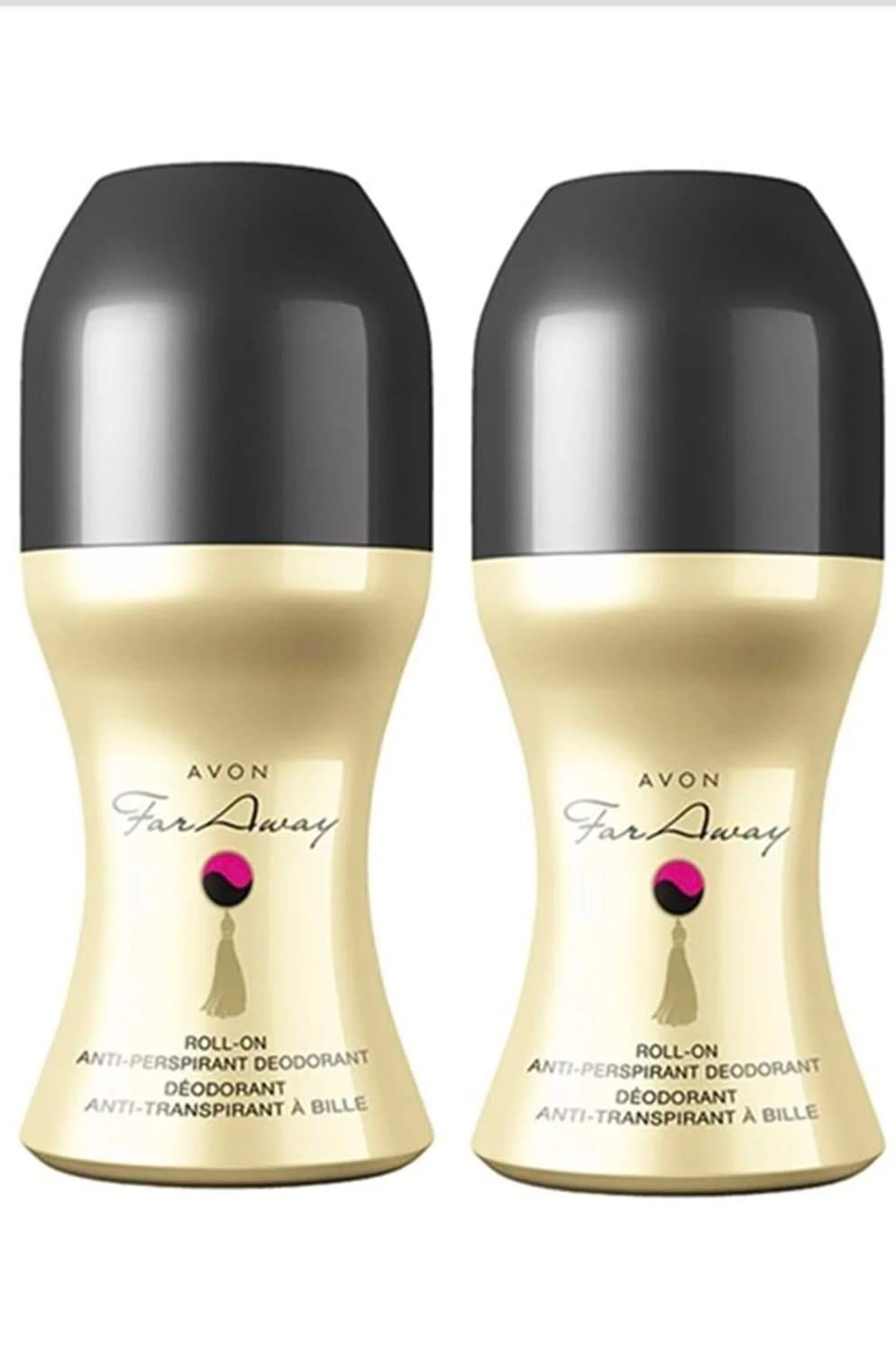 Avon Far Away ROLL-ON ANTI-PERSPIRANT DEODORANT Pack of 2 - (Bonus Size)