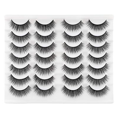 Newcally Lashes False Eyelashes Natural Fluffy Light Volume Faux Mink Lashes 14 Pairs Pack