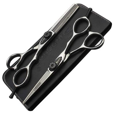 5.5/6-inch professional hair clipper set with sharp scissors, easy to trim, suitable for barbers, hair salons, and more. (6 inch-2pc)
