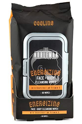 Men&#39;s Energizing Face + Body Cleansing Wipes - 60Ct