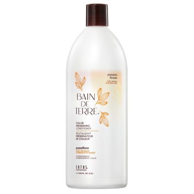 Bain de Terre Passion Flower Color Preserving Conditioner, Luxurious Hydration for Vibrant Color &amp; Protection from Fading, with Argan &amp; Monoi Oils, Paraben-free, Vegan, 33.8 Oz
