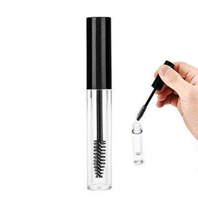 1pc Mascara Tube, Mascara Bottle, Empty Eyelashes Tube Eyelash Cream Container Bottle Portable Container Bottle Empty Eyelashes Growth Oil Tube Container Empty Mascara Tube with Eyelash Wand(10ml)