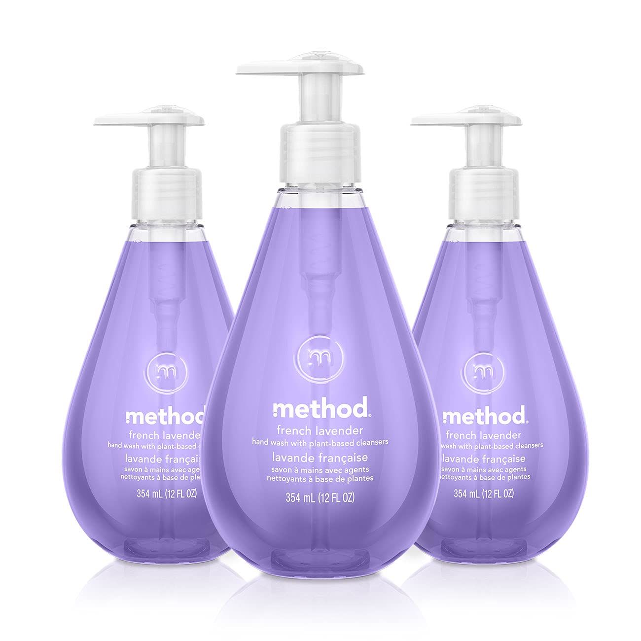 Method Gel Hand Soap, French Lavender, Biodegradable Formula, 12 Fl Oz (Pack of 3)
