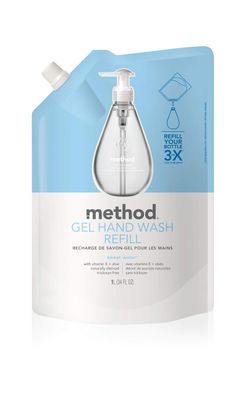 Method Gel Hand Soap Refill, Sweet Water, 34 Fl Oz (Pack of 3)