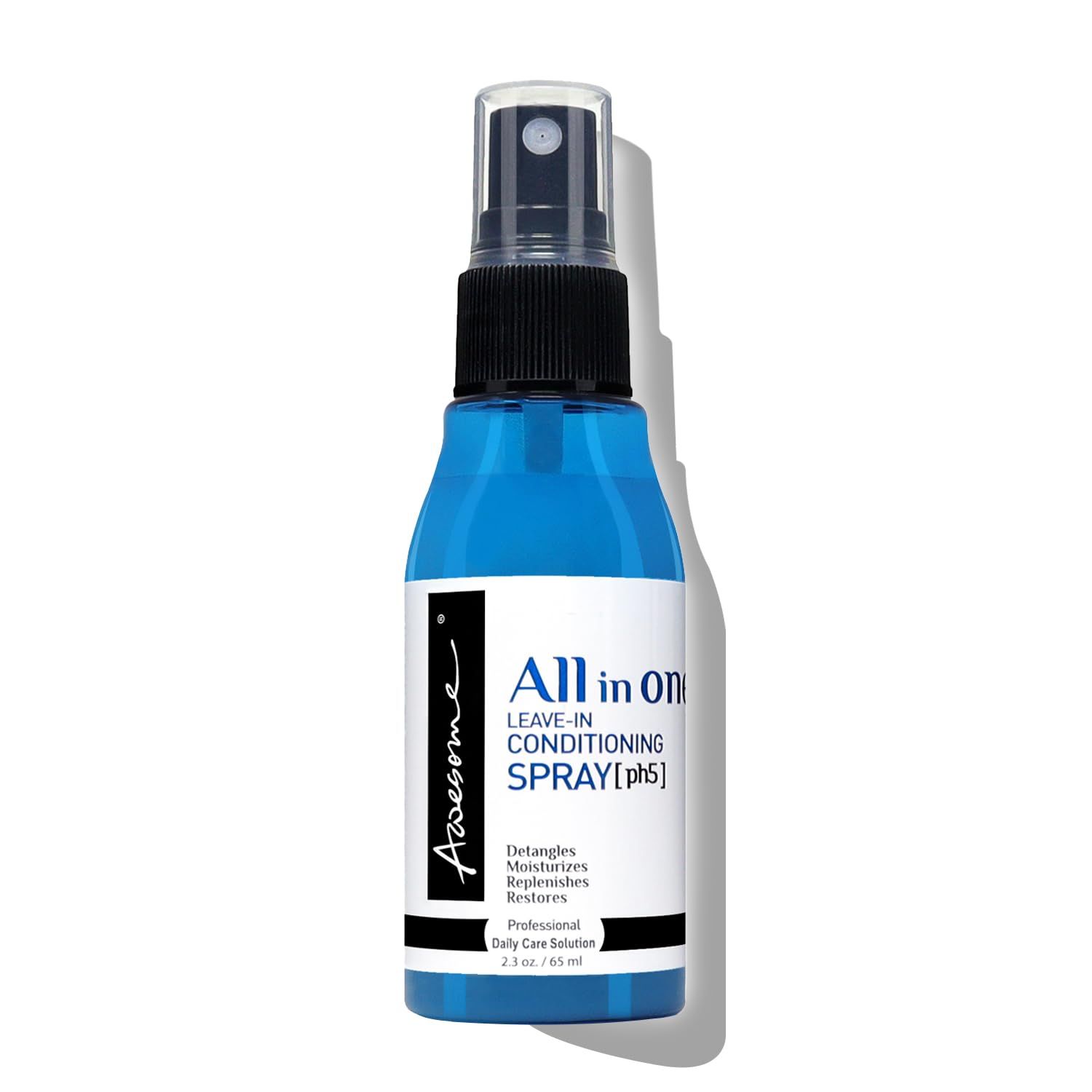 Awesome All in One Leave in Conditioner Spray, ph5, Detangle &amp; Anti-Frizz, Moisturizes &amp; Replenishes, Leaves Excellent Scent, Camellia Japonica Seed Oil, Travel size 2.3 fl oz