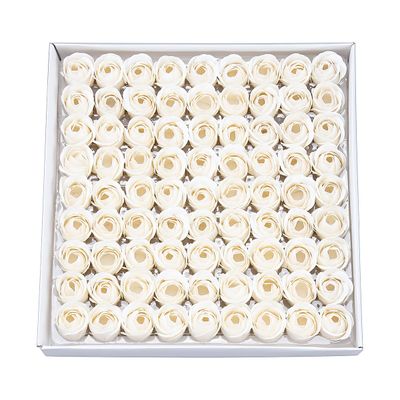 HOUSWEETY 81Pcs Bath Soap Rose Flower, Floral Scented Rose Petal Bouquet