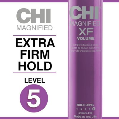 CHI Magnified Volume XF Finishing Hair Spray, Boosts Volume &amp; Body For Maximum Fullness, Builds Resilience &amp; Strength &amp; Adds Shine, Extra Firm, 12 Oz