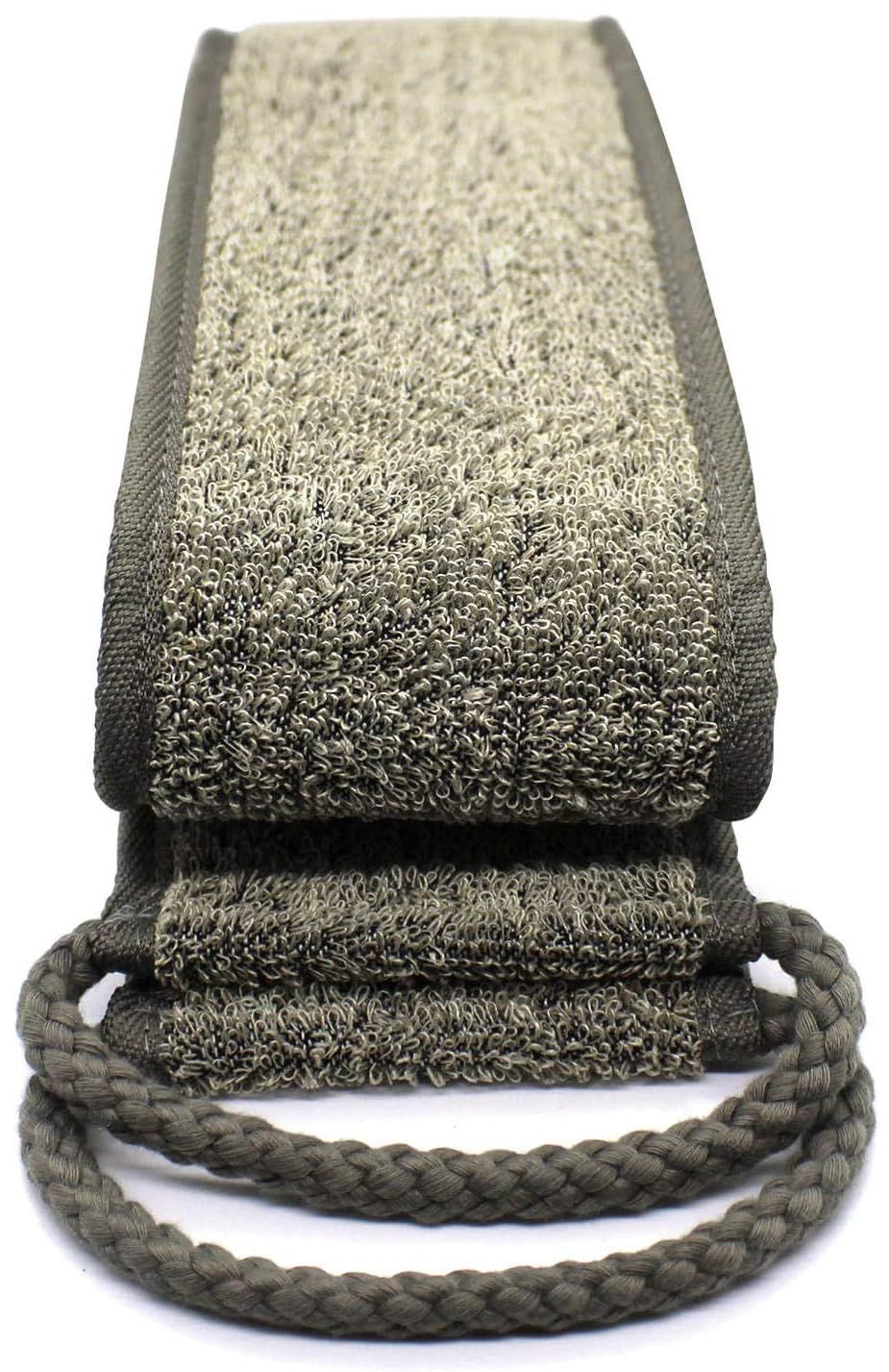 Loofah Back Scrubber, 50 Inch Extra Long Natural Flax Exfoliating Back Scrubber for Shower for Men Women, Deep Clean &amp; Invigorate Your Skin