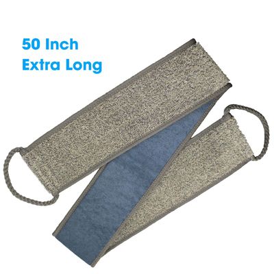 Loofah Back Scrubber, 50 Inch Extra Long Natural Flax Exfoliating Back Scrubber for Shower for Men Women, Deep Clean &amp; Invigorate Your Skin
